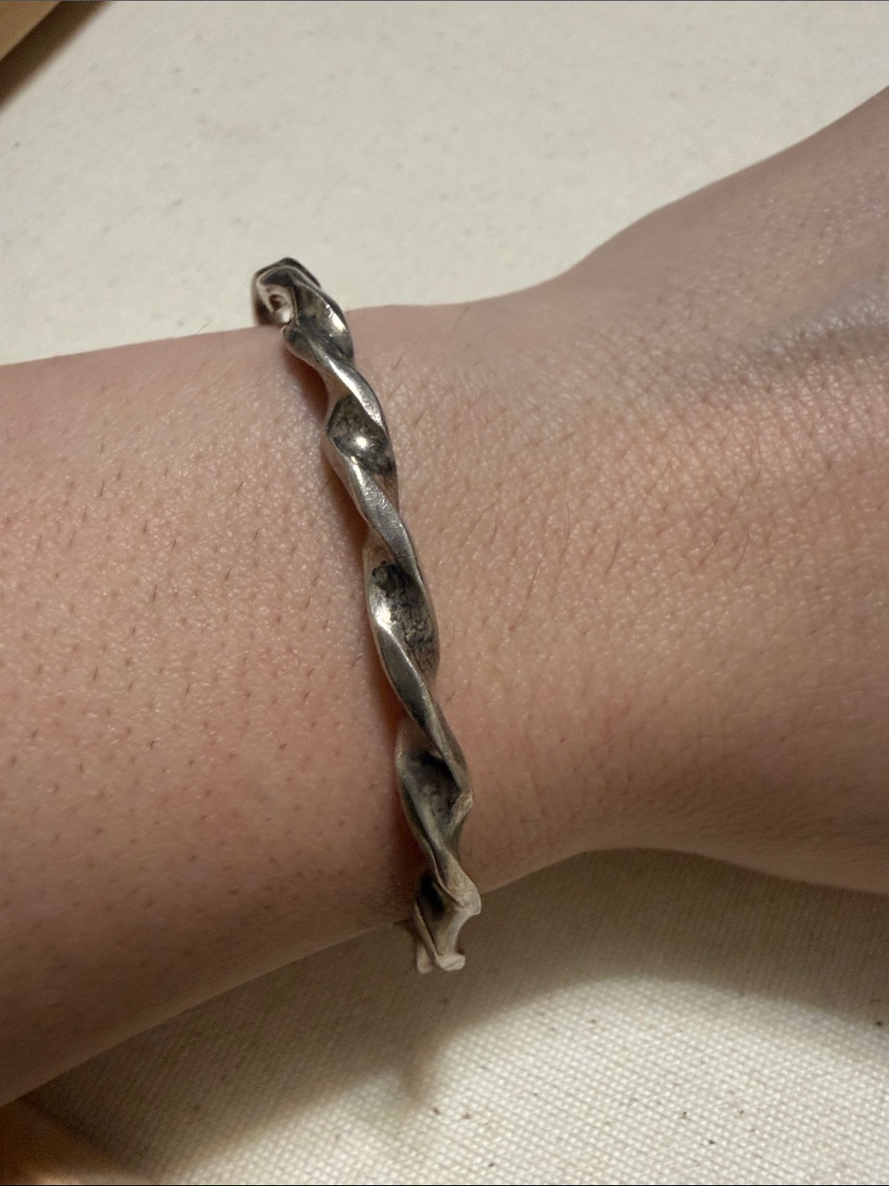 Sterling Silver Twisted Open Cuff Bracelet Not marked - Picture 13 of 16